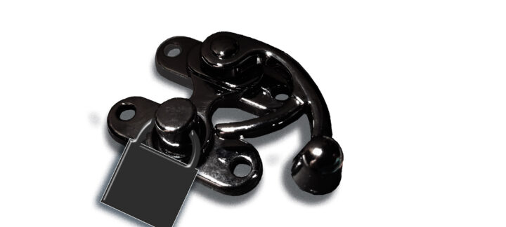 Large lockable Swing Catch GunBlack with screws 45mmHx37mm Qty 2 - Image 7