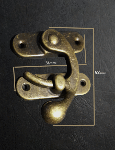 Extra X large Swing Catch Antique Brass with screws 100mmHx84mmW Qty 1 - Image 9