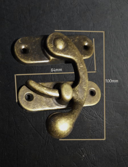 Extra, extra large antique brass swing catch