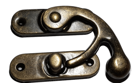 Extra X large Swing Catch Antique Brass with screws 100mmHx84mmW Qty 1 - Image 2