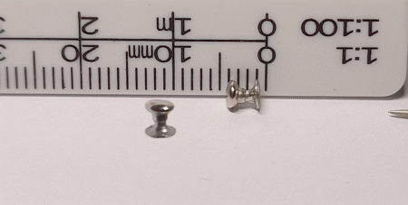 Tiny rivets 3mm Very Small single Cap, 4 colours Pkt 50 - Image 10